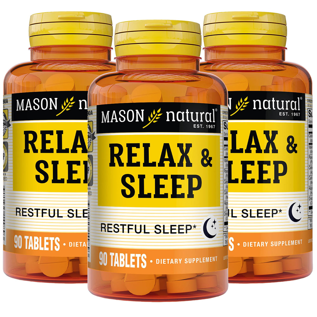 MASON NATURAL Complément Alimentaire Sommeil 3 Paquets de 30 Comprimés