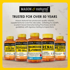 MASON NATURAL Curcuma 500 mg vue de côté du flacon