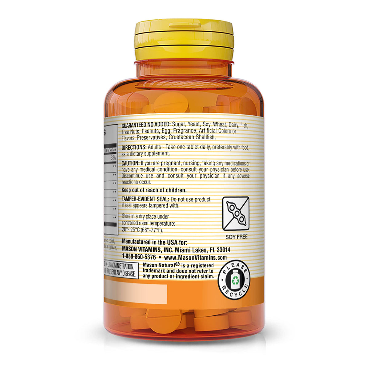 MASON NATURAL Enzymes daily 60 Capsules - côté droit