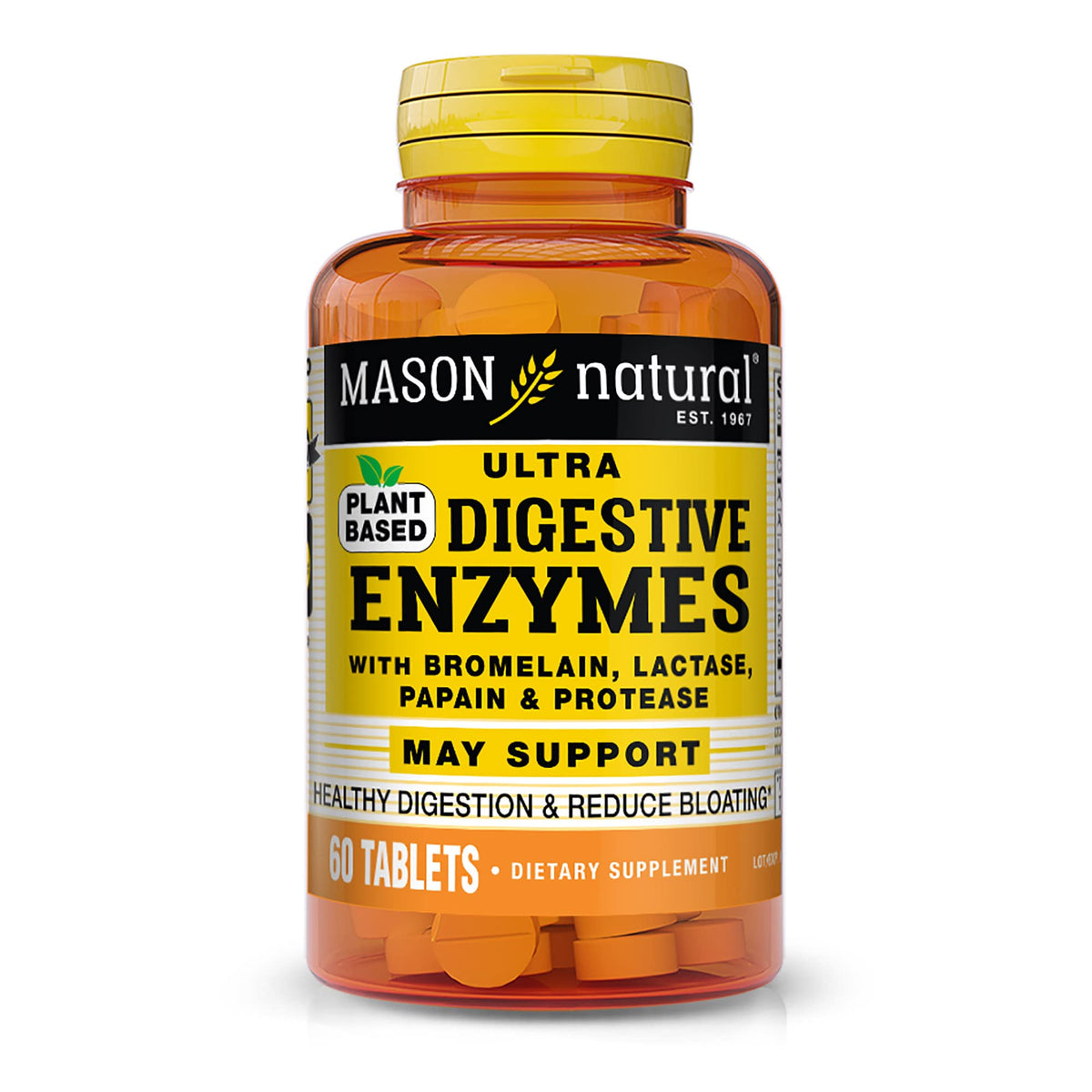 MASON NATURAL Enzymes daily 60 Capsules - vue de face