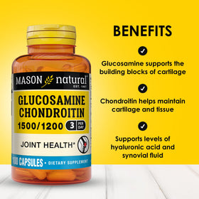 MASON NATURAL Glucosamine Chondroitin 1500/1200 capsules faciles à avaler