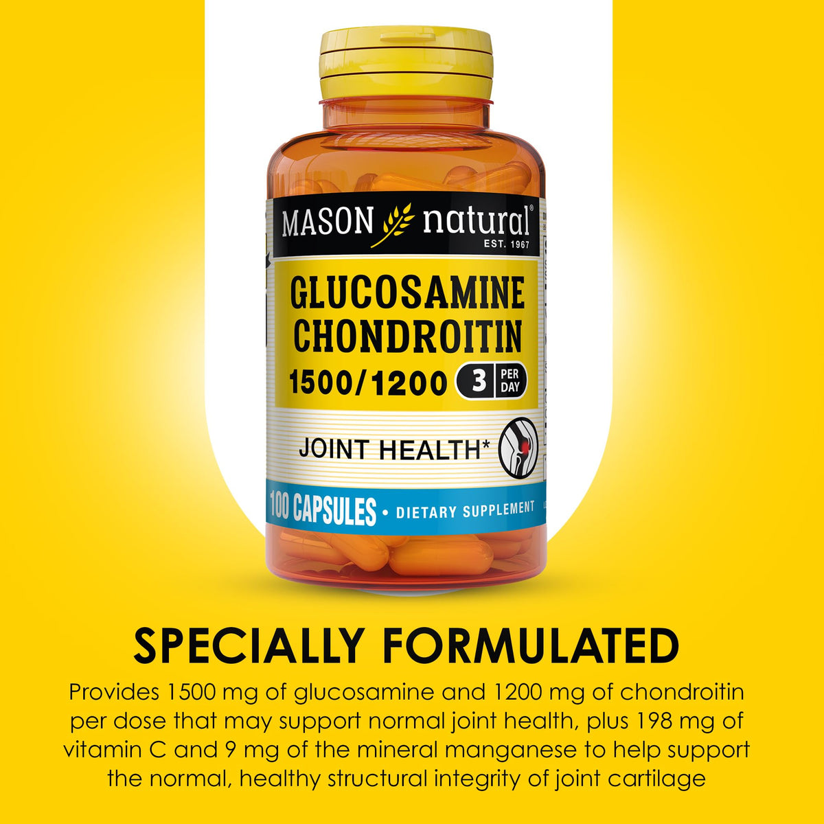 MASON NATURAL Glucosamine Chondroitin 1500/1200 composition des ingrédients