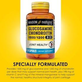 MASON NATURAL Glucosamine Chondroitin 1500 mg 1200 mg Vitamine C sur table
