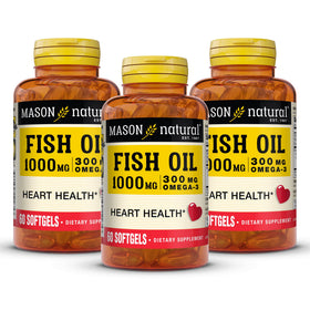 MASON NATURAL Huile de Poisson Omega-3 1000 mg, gélules en boîte