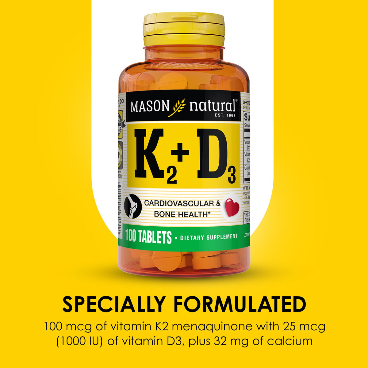MASON NATURAL K2 & D3 avec Calcium - emballage