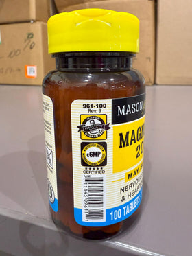 MASON NATURAL Magnésium 200 mg, détails de l'emballage
