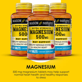 MASON NATURAL Magnésium 500 mg comprimés, présentation des comprimés