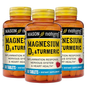 Mason Natural Magnésium et Vitamine D3 180 jours, vue avant