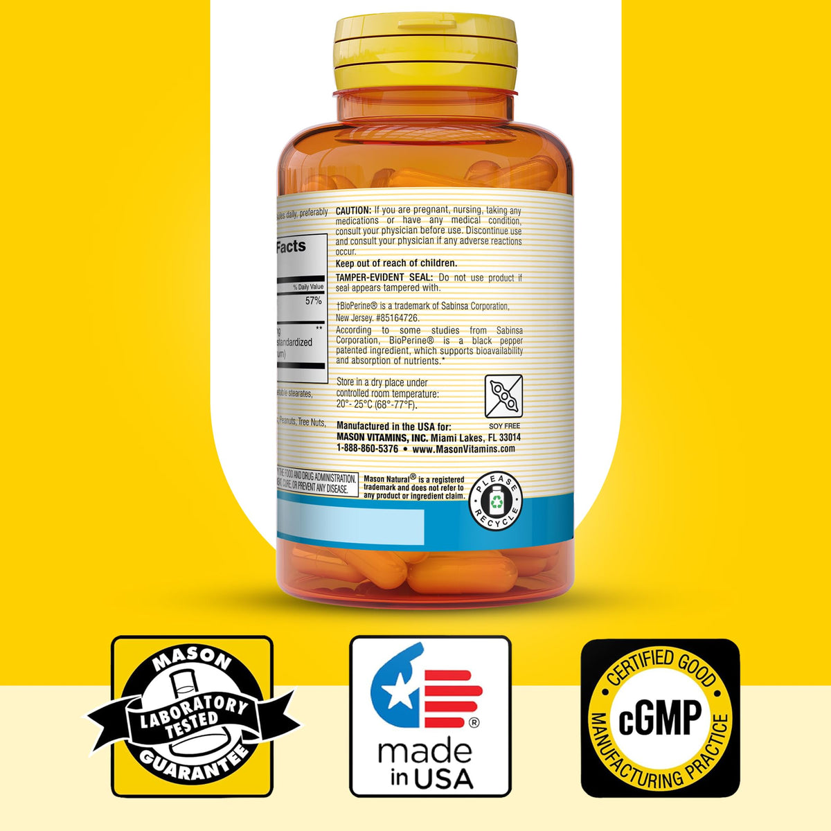 MASON NATURAL Magnésium Glycinate 240 mg avec une tasse d'eau