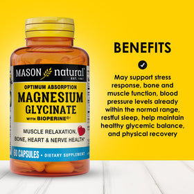MASON NATURAL Magnésium Glycinate 240 mg capsules avec emballage