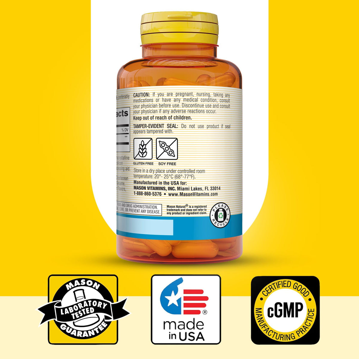 MASON NATURAL NAC N-Acétyl-L-Cystéine 500 mg emballage