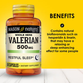 MASON NATURAL Racine de Valériane 500 mg capsules