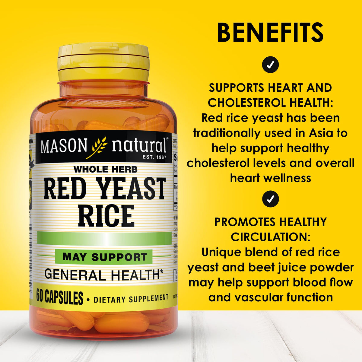 MASON NATURAL Riz Rouge 60 capsules emballage