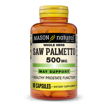 MASON NATURAL Saw Palmetto 500 mg 90 capsules, vue de face