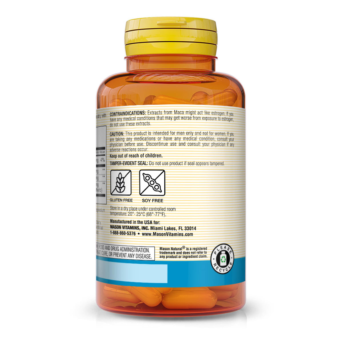 MASON NATURAL Vein Erect L-Arginine Maca capsules close-up