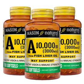 MASON NATURAL Vitamine A 3 000 mcg gélules molles avant