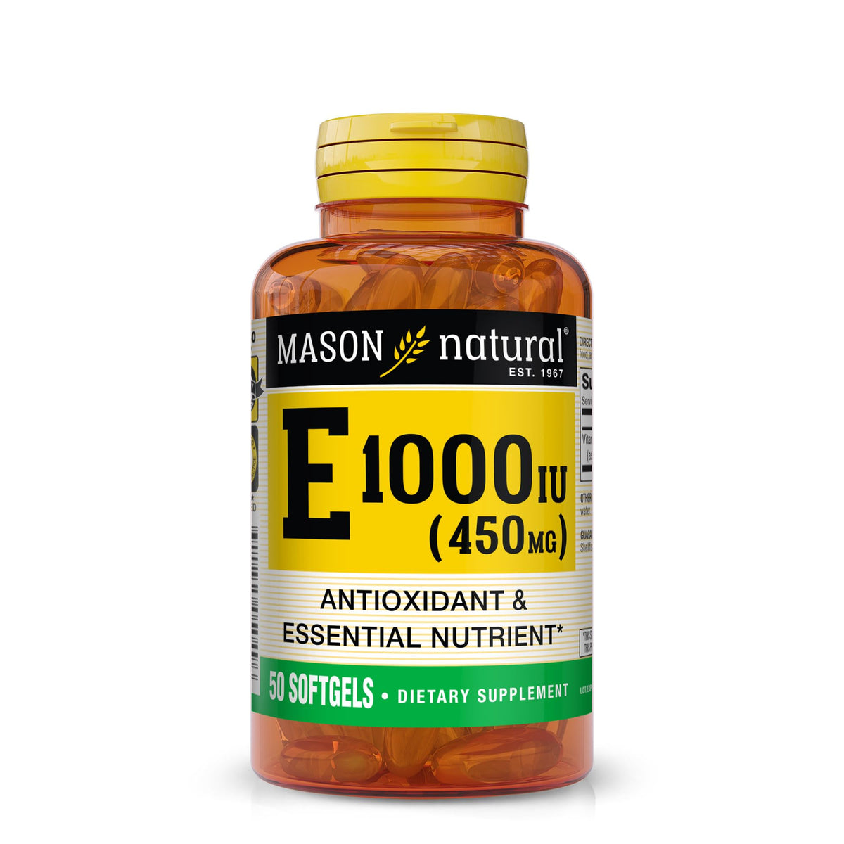MASON NATURAL Vitamine E 450 mg gélules molles vue de face