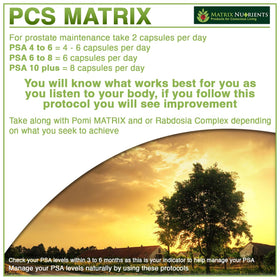 Matrix Nutrients PCS Matrix 120 capsules côté gauche