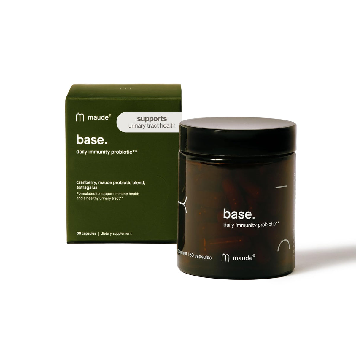 Maude Base 60 capsules vue de face avec emballage