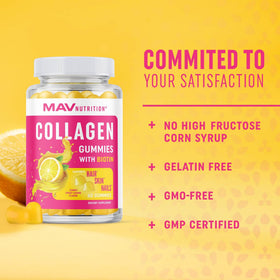 MAV NUTRITION Collagen Gummies 200mg étiquette et ingrédients
