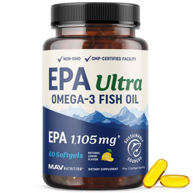 MAV NUTRITION EPA Ultra 1105MG boîte avant avec capsules