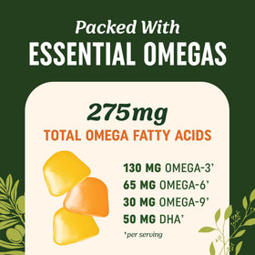 MAV NUTRITION Gummies Omega 3-6-9 étiquette nutritionnelle