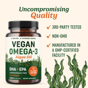MAV NUTRITION Huile d'Algue Végétale Omega 3 et accessoires
