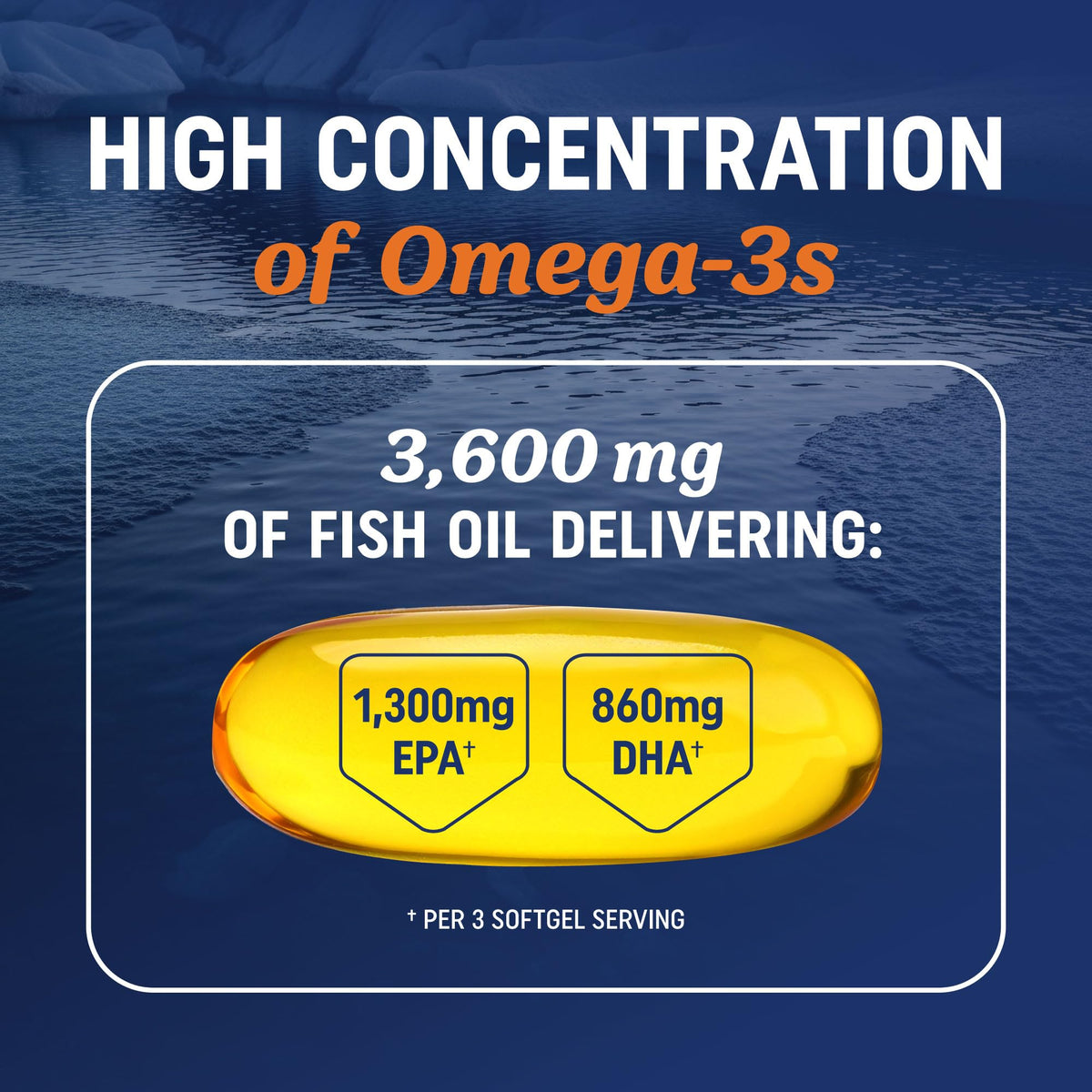 MAV NUTRITION Huile de Poisson Omega 3 bouteille avec étiquette