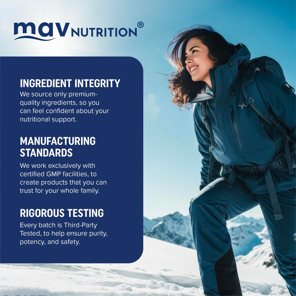 MAV NUTRITION Huile de Poisson Omega 3 étiquette détaillée