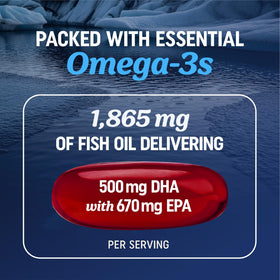 MAV NUTRITION Omega 3 Huile de Poisson + Co Q10 1350mg arrière