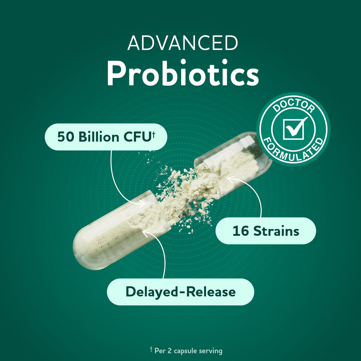 MAV NUTRITION Prébiotiques et Probiotiques 50 Milliards CFU vue arrière