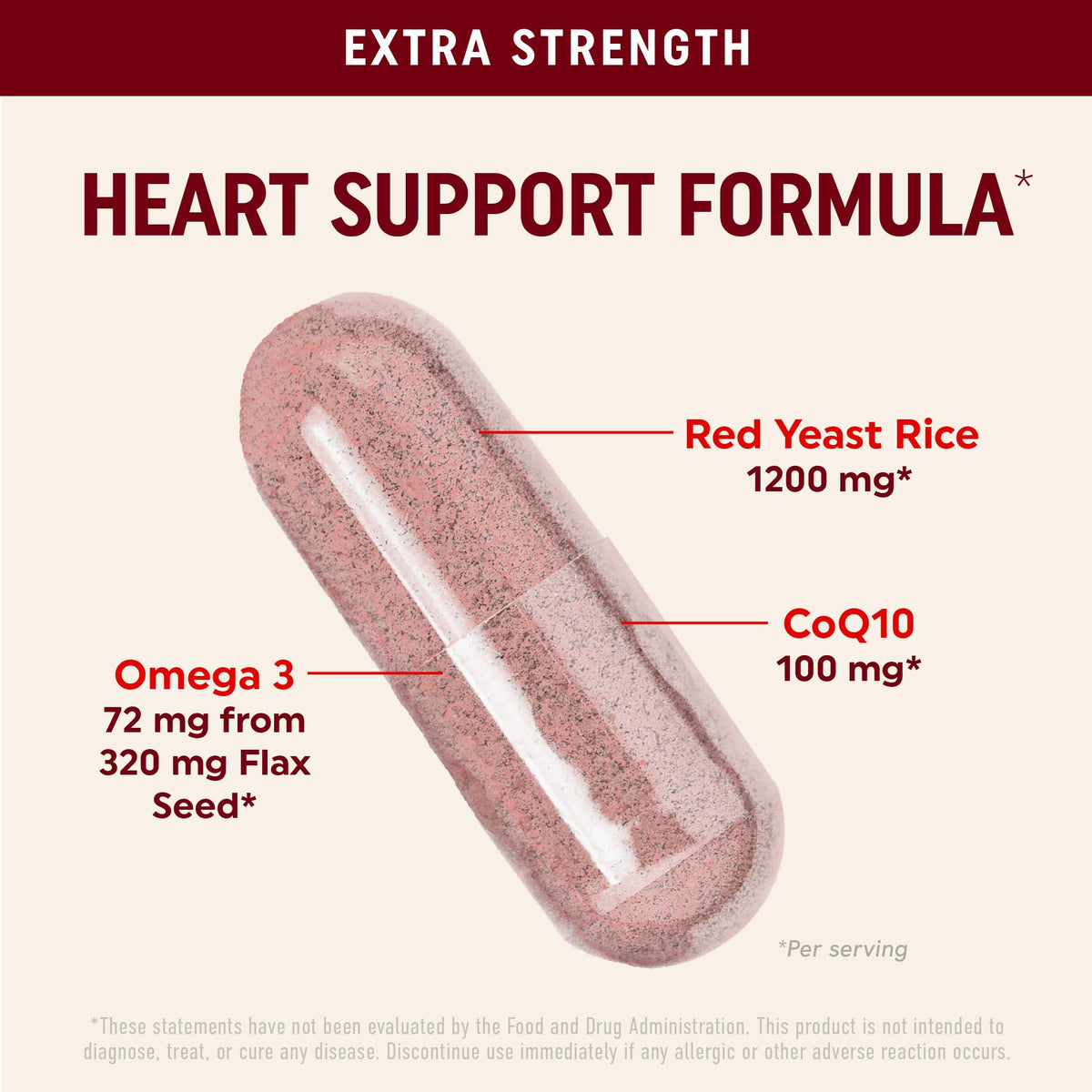 MAV NUTRITION Riz Rouge 1200mg avec CoQ10 et Oméga 3 en présentation sur une table