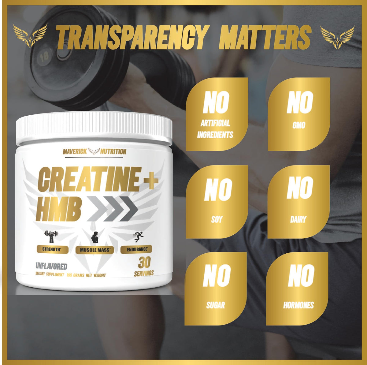 Maverick Nutrition Creatine HMB serving suggestion