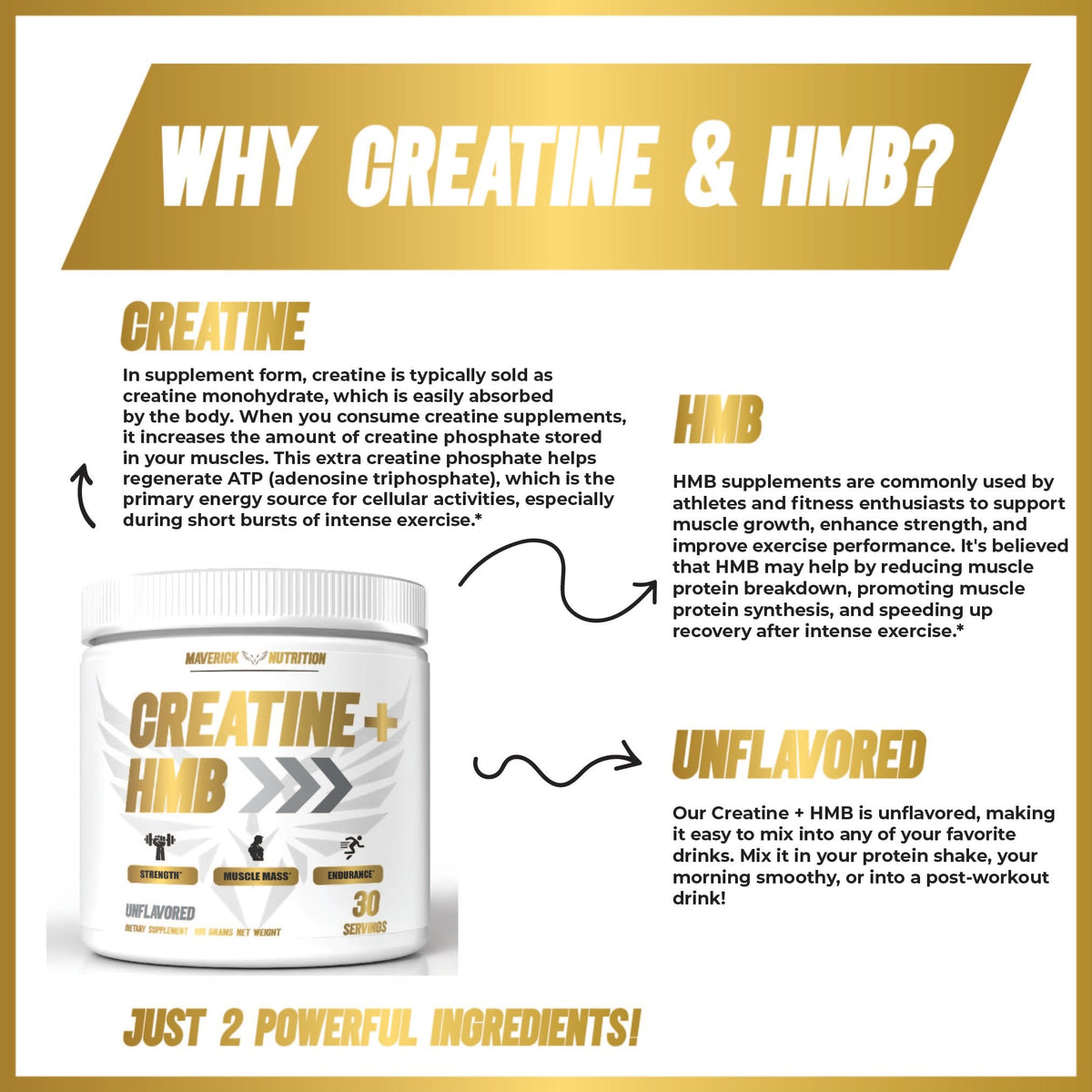 Maverick Nutrition Creatine HMB side view