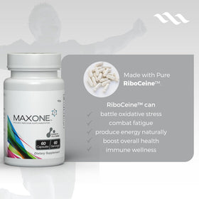 Max International RiboCeine 60 capsules, présentation sur fond neutre