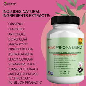 Max Winona Meno capsules dans une main