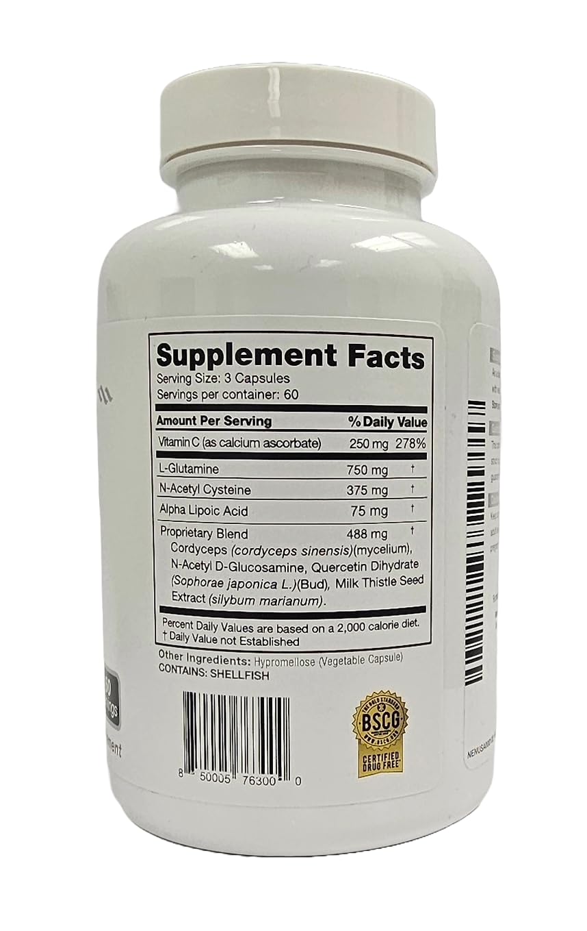 MaxGXL NAC 750mg capsules végétales à l'intérieur de la boîte