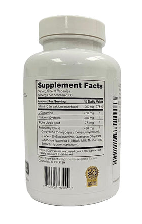 MaxGXL NAC 750mg capsules végétales à l'intérieur de la boîte