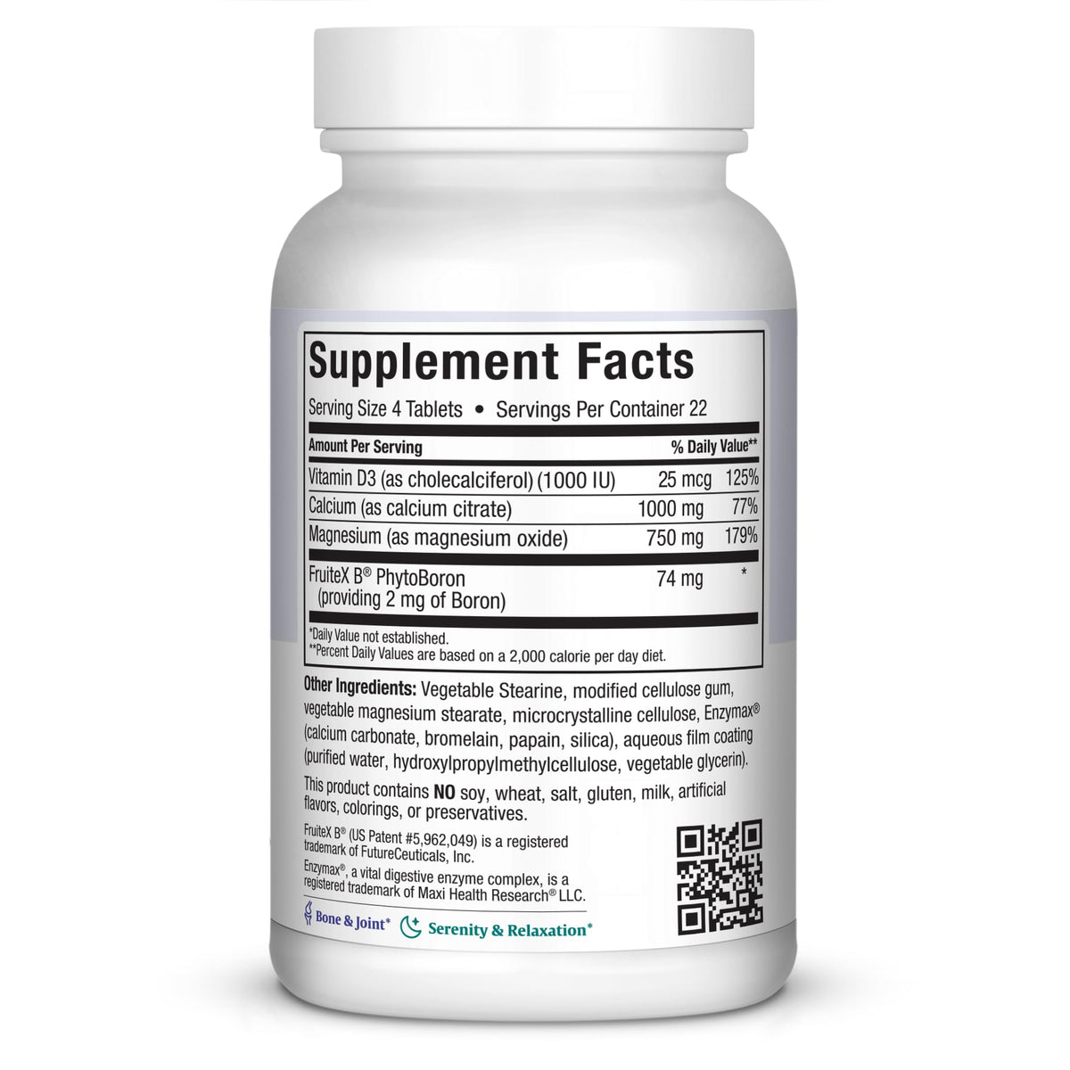 Maxi Health Calcium 1000 mg avec D3 et Magnésium, présentation de la boîte