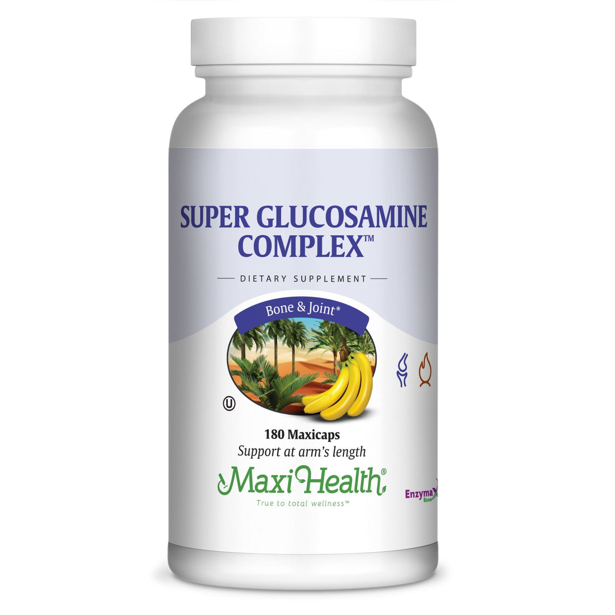 Maxi Health Complexe de Glucosamine 180 capsules pack devant