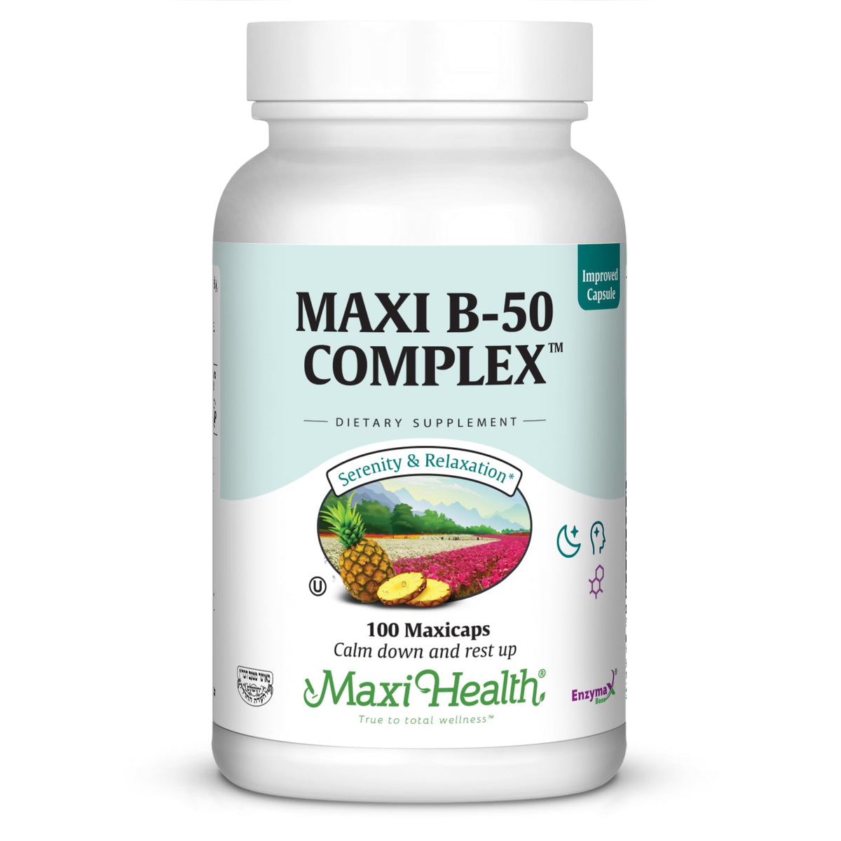 Maxi Health Complexe de Vitamines B 100 capsules vue de face