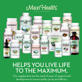 Maxi Health Huile de Onagre 1500mg avec capsules à côté