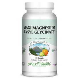 Maxi Health Magnésium Glycinate 200mg 120 comprimés vue de face