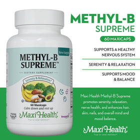 Maxi Health Methyl-B Complex 60 capsules packaging