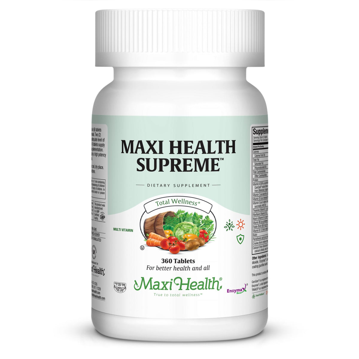 Maxi Health Multivitamines 360 comprimés - vue de face