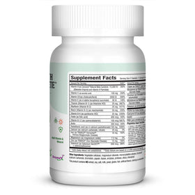 Maxi Health multivitamines 60 capsules avec étiquette et informations nutritionnelles