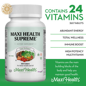 Maxi Health Multivitamines - étiquette et ingrédients