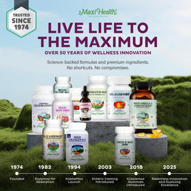 Maxi Health Multivitamines Femmes avec un verre d'eau
