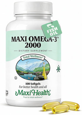 Maxi Health Omega 3 Huile de Poisson 2000 mg 100 Gélules avant
