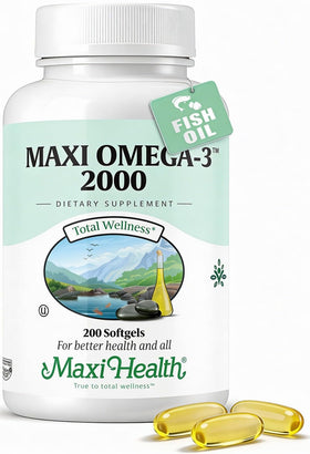Maxi Health Omega 3 Huile de Poisson 2000mg gélules avant